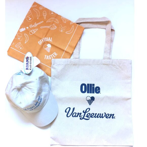 Ollie x Van Leeuwen tote bag, baseball cap and handkerchief - Picture 1 of 4
